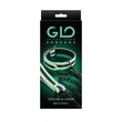 Nyakörv fém pórázzal Glo bondage collar and leash - green