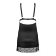 Fekete hálóruha és tanga szett Eloissa chemise & thong S/M