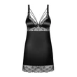 Fekete hálóruha és tanga szett Eloissa chemise & thong S/M