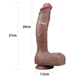 Nagy méretű realisztikus, hajlékony herés dildó 27cm - Dual-Layered Silicone Nature Cock
