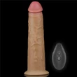 Forgófejes valósághű letapaszható vibrátor 8'' dual layered platinum silicone rotator 20 cm