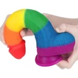 Szivárvány műpénisz 9'' prider dildo 23 cm