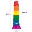 Szivárvány műpénisz 7'' prider dildo 18 cm