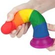 Szivárvány műpénisz 7'' prider dildo 18 cm