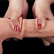 Tapadótalpas dildó 9.5 sliding skin dual layer dong whole testicle 24 cm