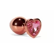 Fém anál plug nagy - X-men secret shine metal butt plug rose gold heart l
