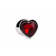Köves fém análplug nagy L - Secret shine metal butt plug red X-men
