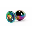 Többszínű köves kicsi anál plug - X-MEN Secret Shine Metal Butt Plug Rainbow S