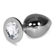 Rosebud fém análdugó áttetsző ékkővel Rosebud Classic Metal Plug L