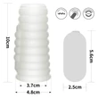 Hullámmintás vibrációs péniszmandzsetta Vibrating Spiral Knights Ring (White) IV
