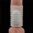 Hullámmintás vibrációs péniszmandzsetta Vibrating Spiral Knights Ring (White) IV