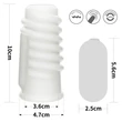 Spirál mintás péniszmandzsetta vibrációval - Vibrating Spiral Knights Ring (White) I