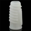 Spirál mintás péniszmandzsetta vibrációval - Vibrating Spiral Knights Ring (White) I