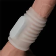 Spirál mintás péniszmandzsetta vibrációval - Vibrating Spiral Knights Ring (White) I