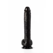 Tapadótalpas valósághű dildó 32 cm-es cock black X-men louis 12.5