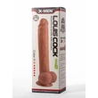Tapadótalpas valósághű dildó 32 cm-es cock black X-men louis 12.5