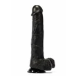 Tapadótalpas herés dildó X-men geoff 11.9 cock black 30 cm