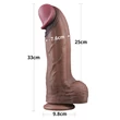 Kétrétegű dildó tapadókrongos 13'' dual layered silicone cock xxl 33 cm