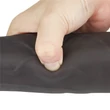 Forgófejes, kétrétegű letapasztható vibrátor távirányítóval 22,5 cm - 9'' Dual Layered Silicone Rotator Brown
