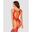 Piros nyitott és áttetsző testharisnya Bodystocking N122 S/M/L