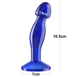 Kék zselés prosztata dildó, anál plug Flawless Clear Prostate Plug 6.5'' Blue 16,5 cm