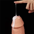 Nagy méretű realisztikus letapasztható vibrátor - 11'' Realistic Long Vibrating Dildo Flesh 28 cm