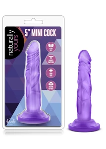 Tapadókorongos lila zselés mini dildó 12,5 cm
