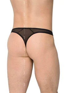 Fekete fényes hatású tanga Mens briefs 4518 - black m/l