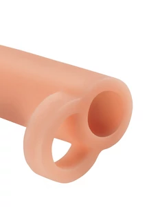 Nyitottvégű vastagító péniszköpeny 18 cm Real Feel Enhancer XL Light