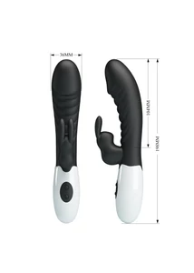 Nyuszi vibrátor szilikon Pretty Love Naugthy Bunny Black