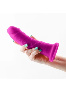 Dildó tapadókoronggal 21 cm Colours dual density 7" girth lila