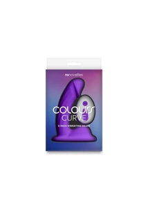 Távirányítós, ívelt szilikon dildó 12,5 cm - Colours Curve Vibrating 5" Dildo purple