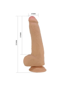 Letapasztható realisztikus herés dildó Pretty Love Draco Flesh 23 cm