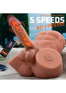 Férfi szexbaba vevehető vibrtoros pénisszel, lökő funkcióval Gretel masturbator