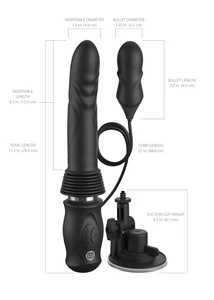 Lökő vibrátor letapasztható Ultimate silicone thruster
