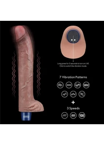 Ultrarealisztikus tölthető vibrátor 27 cm real softee rechargeable silicone vibrating dildo 
