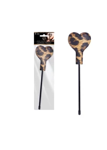 Leopárd mintás paskoló - Leopard Frenzy Heart Shaped Paddle