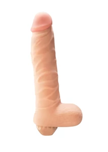 Vibrátoros herés pénisz - Real seducer flexible vibrating dong 19 cm