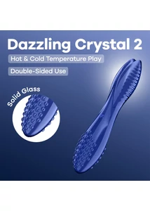 Üvegdildó kétvégű Dazzling crystal 2 - light blue