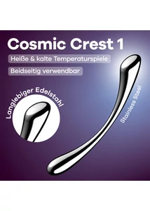 Dildó g ponthoz fémből kétvégű Cosmic crest 1 - silver