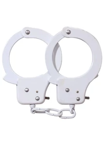 Fehér fém bilincs Sex extra - metal cuffs white