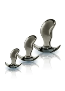 Anál plug szett 3 db-os - Black Axinite 3 in 1 Anal Plug Kit Set II