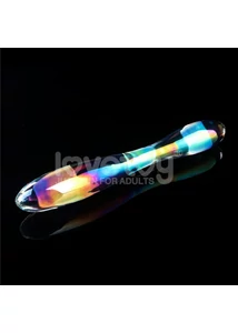 Üvegdildó Twilight Gleam Glass Dildo- Double Delight