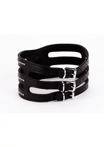 Bőr nyakörv fekete - Collar made in calf softy leather