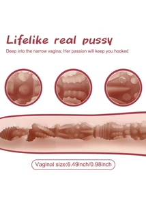 Távirányítós vibrációs vagina és ánusz Julie Masturbator