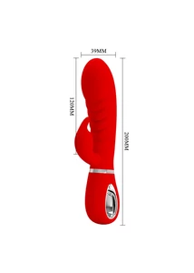 Csiklókaros vibrátor Pretty Love Prescott red