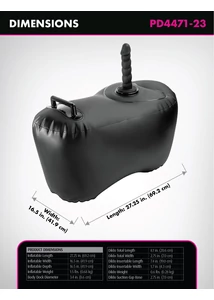 Felfújható puff dildóval fogantyúval Body dock inflatable love seat