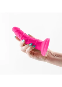 Vékony tapadótalpas dildó Colours pleasures thin 12,7 cm pink