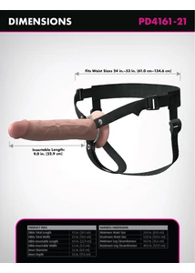 Üreges felcsatolható dildó 22cm - 9" Silicone Hollow Strap-On Dual Density