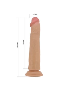 Letapasztható csúszóbőrös dildó Pretty Love Sharife Flesh